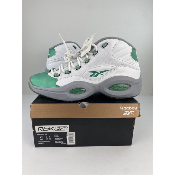 Reebok Question Mid \'Philadelphia‎ Eagles\' Green/White FZ3993 Men\'s sz. 12 main image 8